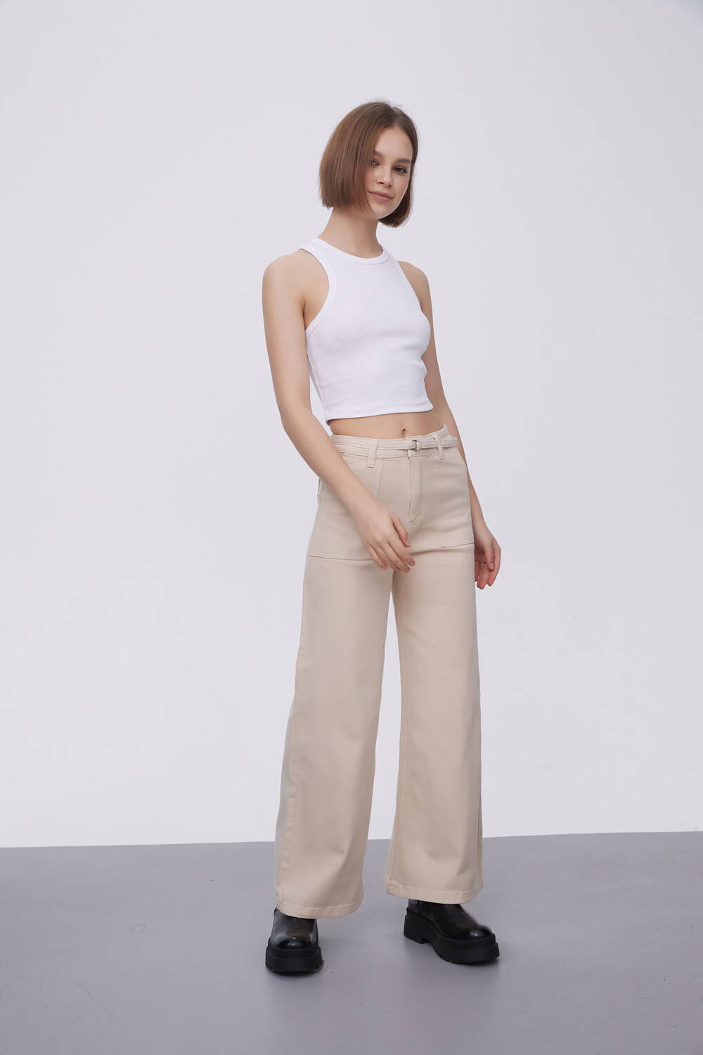 Pantalon Spitz Beige Claro