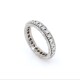 Anillo sin fin en oro 18k blanco y brillantes Anillo sin fin en oro 18k blanco y brillantes