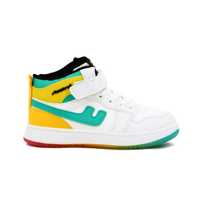 Bota de Niño/a Austral Raptor B Acordonada con Velcro Multicolor-Amarillo