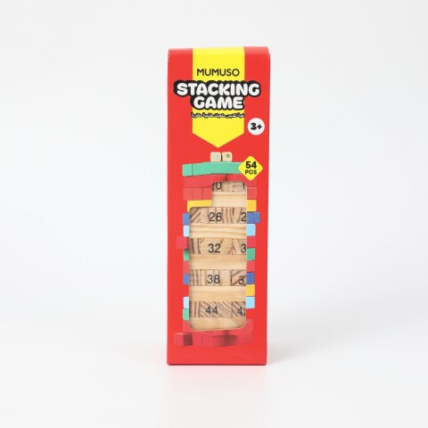 JUEGO DE BLOQUES DE MADERA CON LETRAS PARA APILAR (54 PIEZAS) JUEGO DE BLOQUES DE MADERA CON LETRAS PARA APILAR (54 PIEZAS)