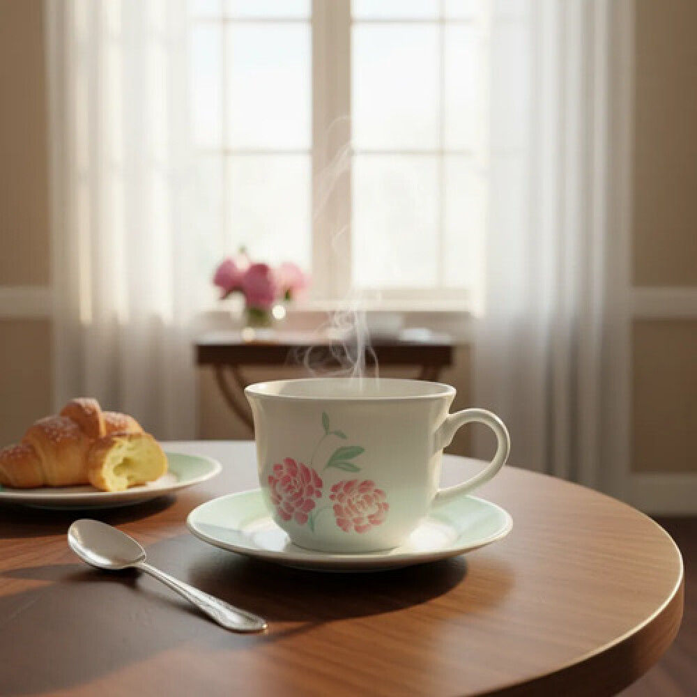 Taza de te con plato Donna bloom 180 ml OXFORD Taza de te con plato Donna bloom 180 ml OXFORD