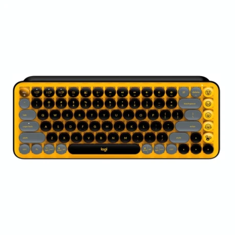 TECLADO LOGITECH POP KEYS NAL+BT Teclado Mecánico Inalámbrico LOGITECH Pop Keys BT - Black Yellow