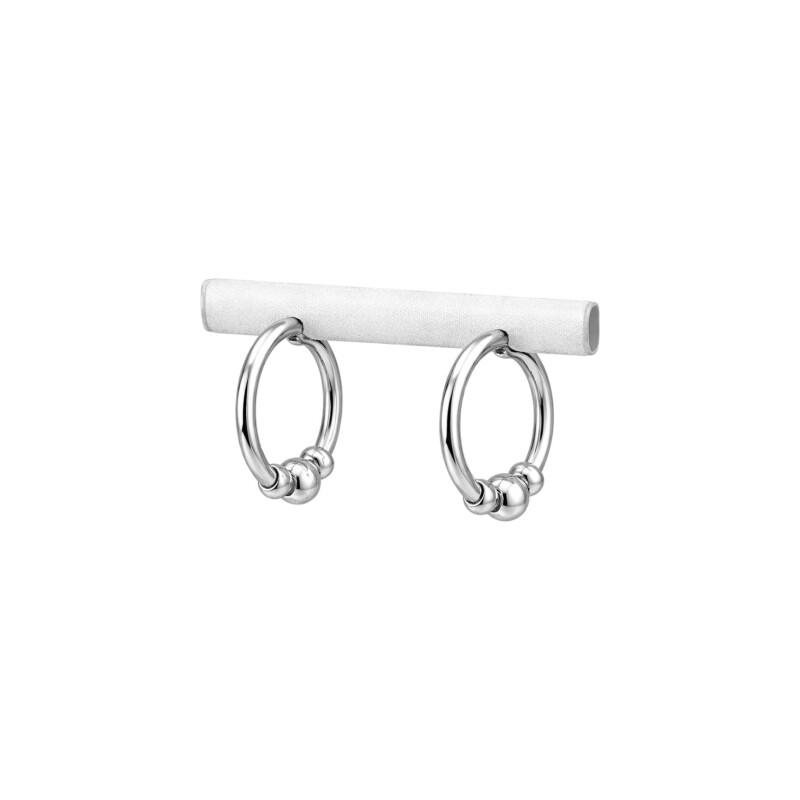 Caravanas Aros con Bolitas - Plata 925 - CA4222 sinpiedra