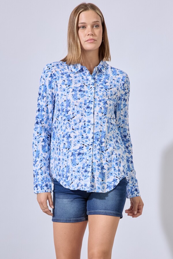 Camisa Print MULTI/CELESTE