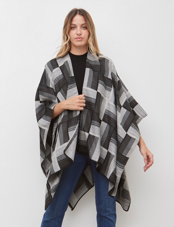 Ruana Soft NEGRO/GRIS