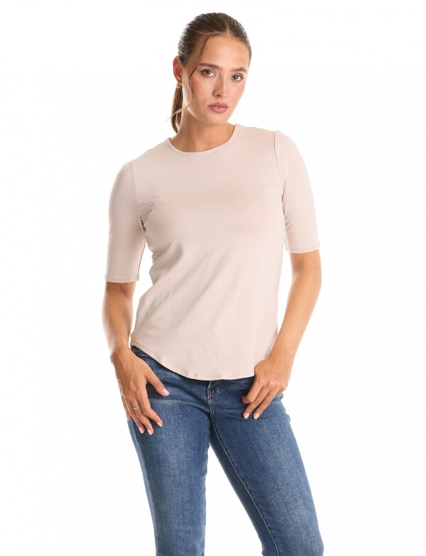 Remera Basica BEIGE CLARO