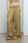 Pantalón rayado volado PREVENTA marrón