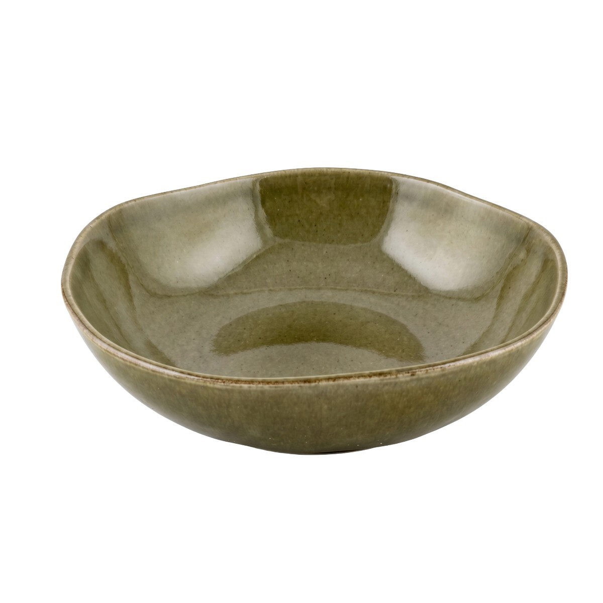 BOWL CERAMICA VERDE ARTESANAL 18.5X6CM 