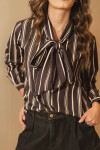 CAMISA NEW CAROLYN ICONIC CHOCOLATE STRIPES CAMISA NEW CAROLYN ICONIC CHOCOLATE STRIPES