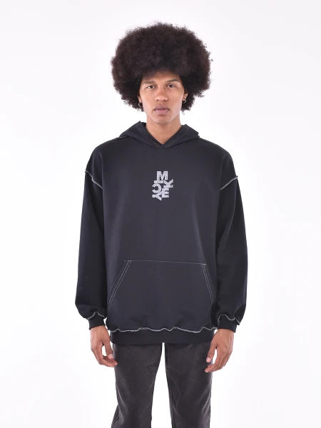 HOODIE MICKEY LETTERS NEGRO