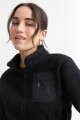 Campera en corderito NEGRO
