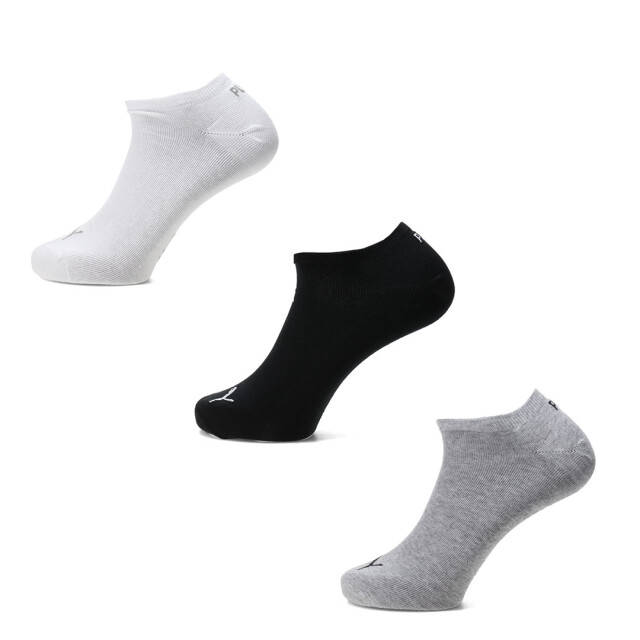 Medias de Hombre Puma Plain Sneaker Socks 3Pares Negro - Blanco - Gris