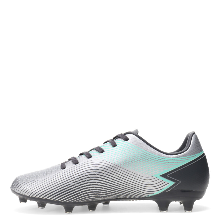 Championes Unisex Topper Fútbol 11 Stingray III Mach Plateado - Verde - Gris