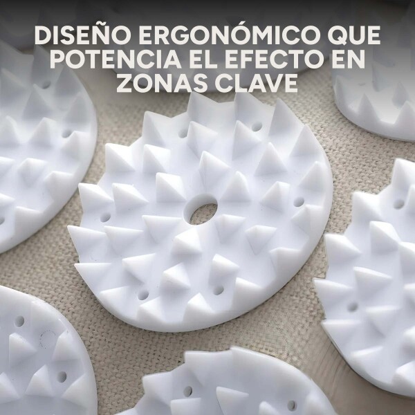 Colchoneta Mat + Almohada Acupuntura Masajeador Relajación Color Blanco