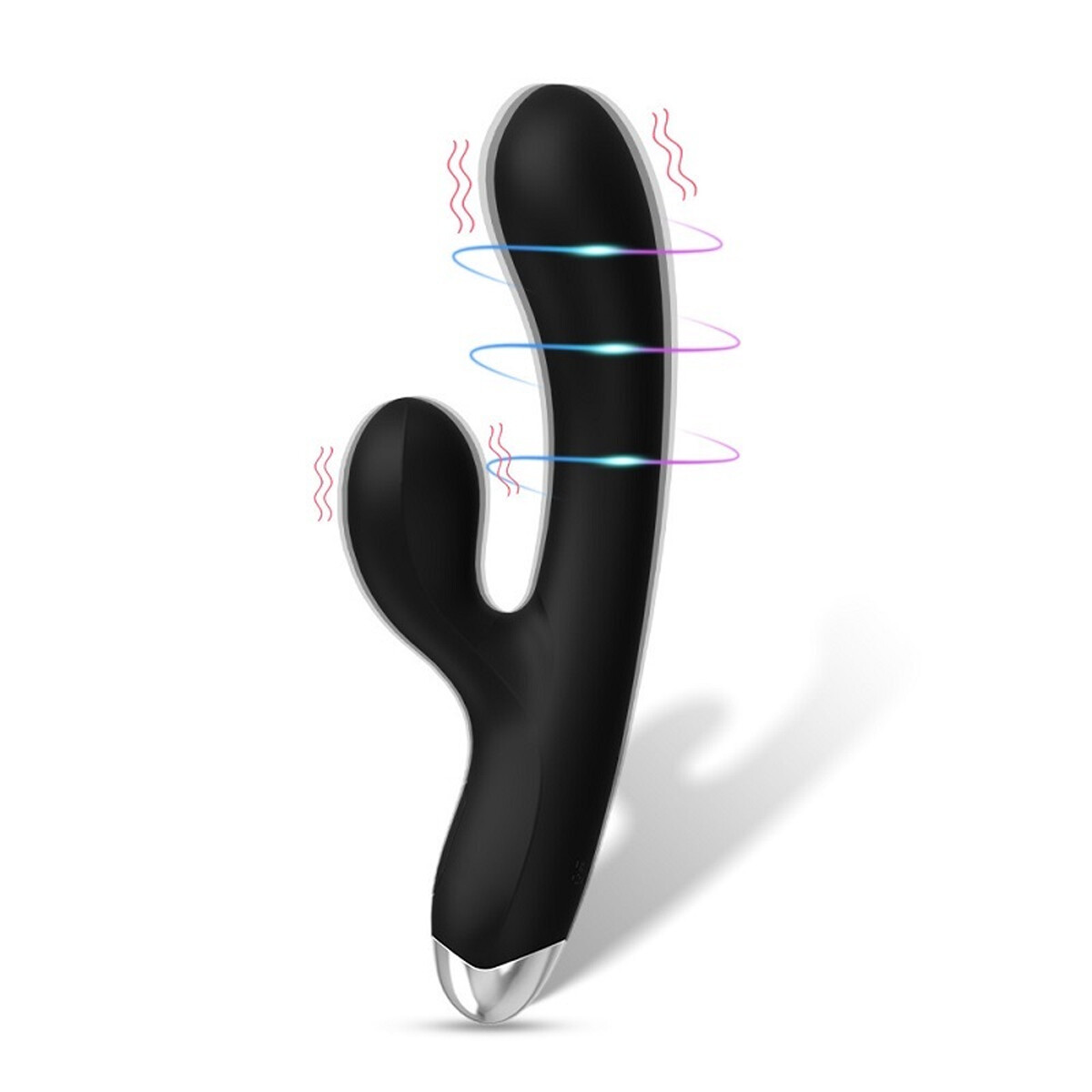 Vibrador Rabbit Doble Estimulo Recargable Usb - Negro 