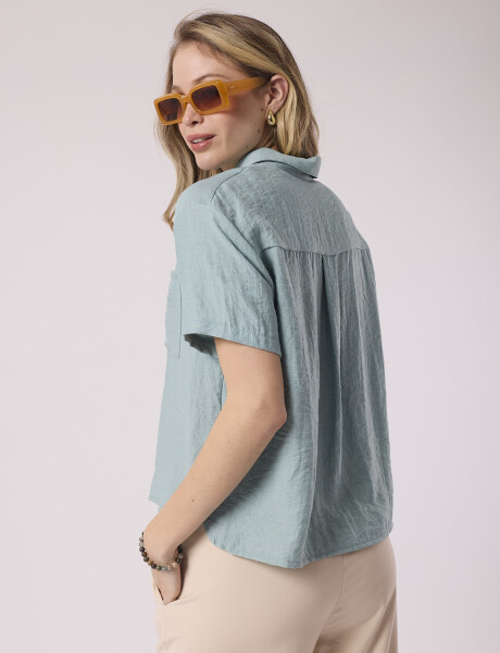 Camisa lino verde claro