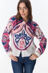 Camisa Nysa Estampa Azul