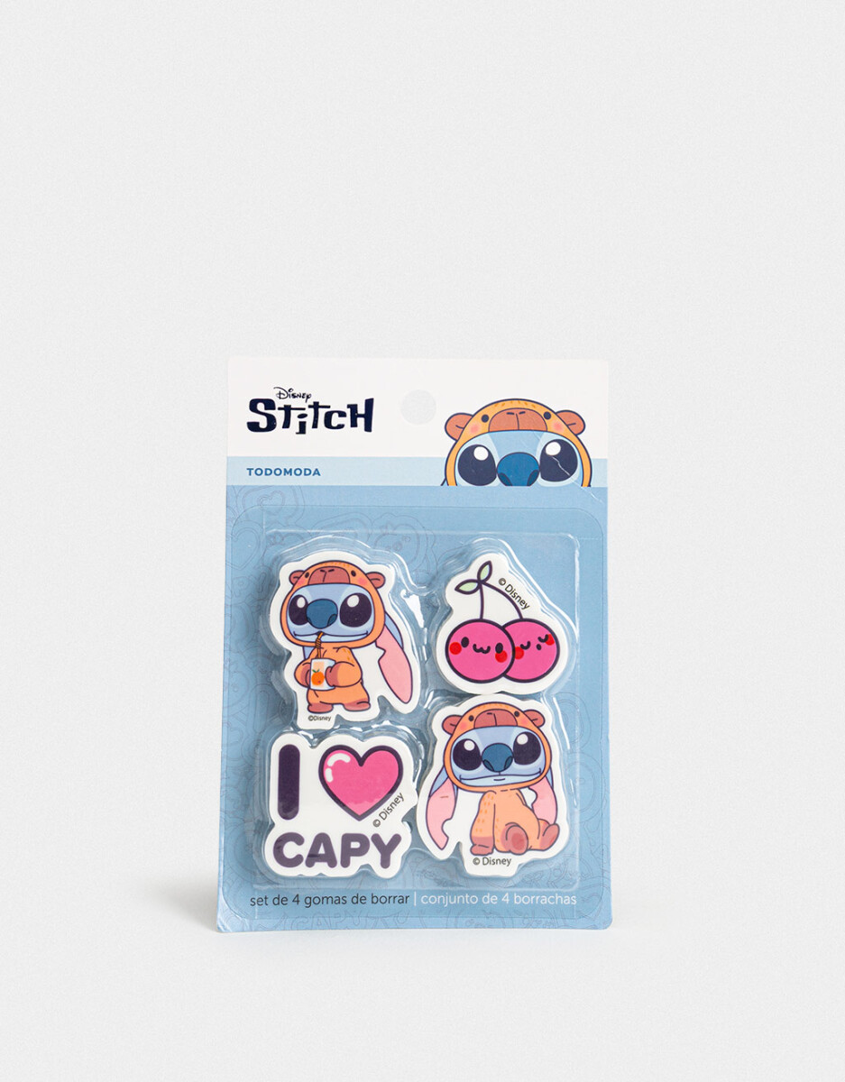 Set De Gomas "stitch Capybara" 