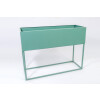 Maceta Rectangular Elevada con Pie Desmontable en Hierro Simil Hojalata Grande