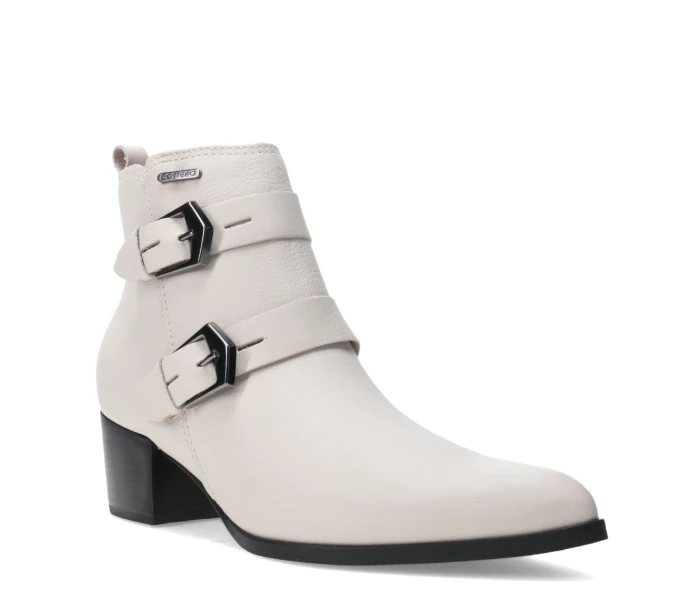 Bota caña baja con hebillas 349310 Offwhite