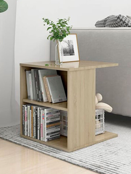 MESA CON BIBLIOTECA MADERA
