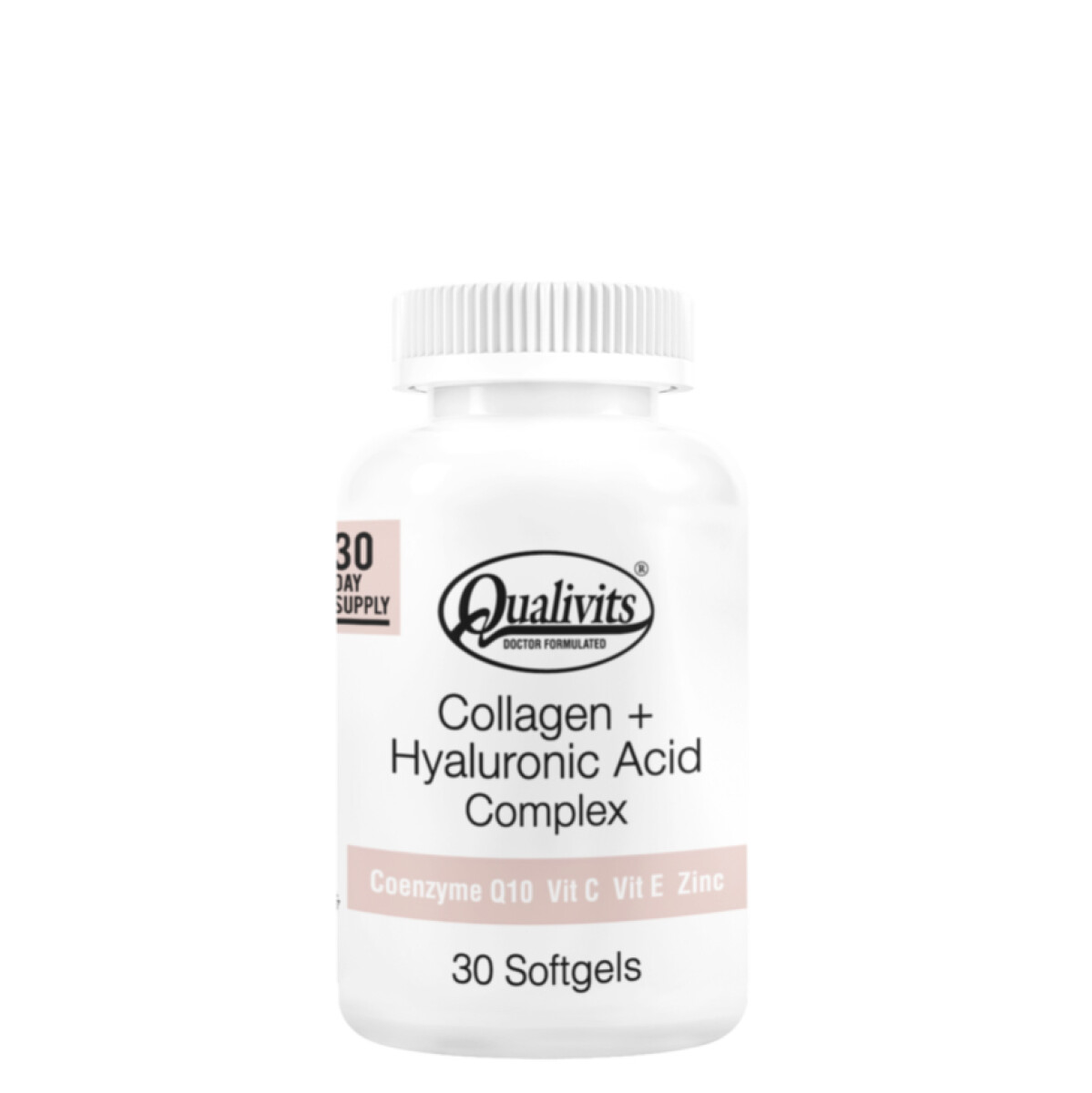 Suplemento Qualivits Colageno + Ácido Hialurónico Complex - Beige Natural 