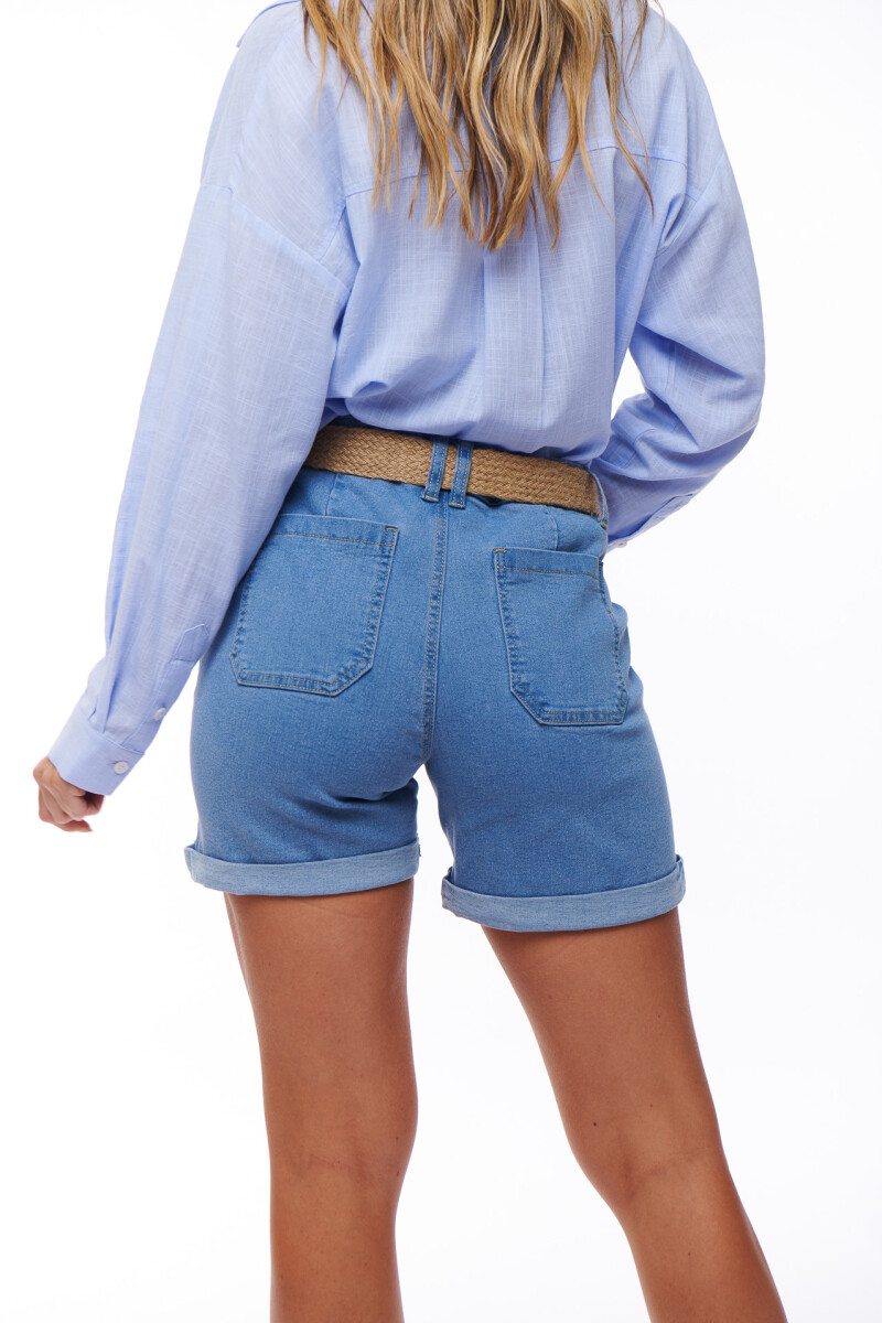 SHORT JEAN NELIA AZUL CLARO