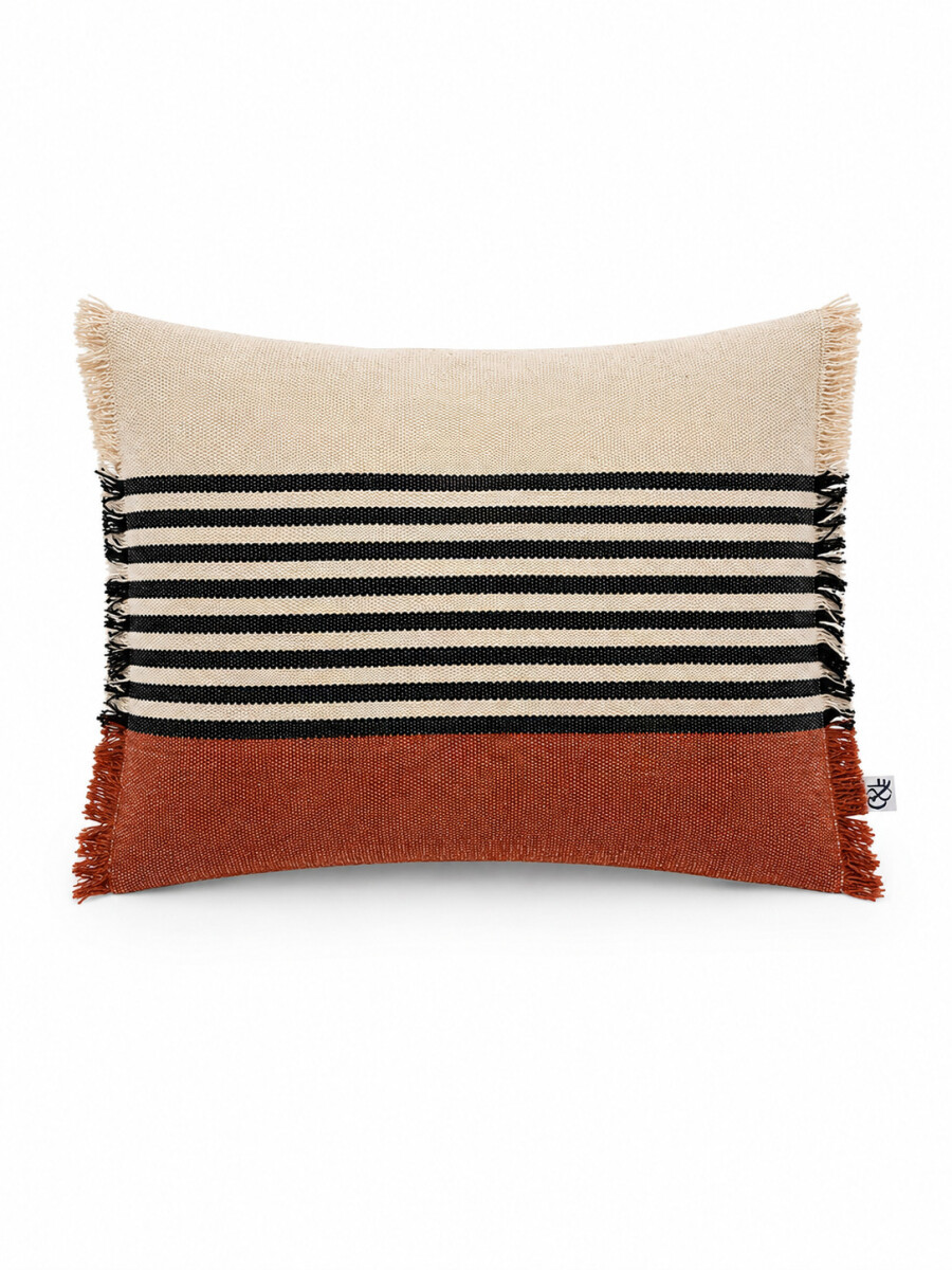 FUNDA DE ALMOHADON BURDEOS - TERRACOTA 