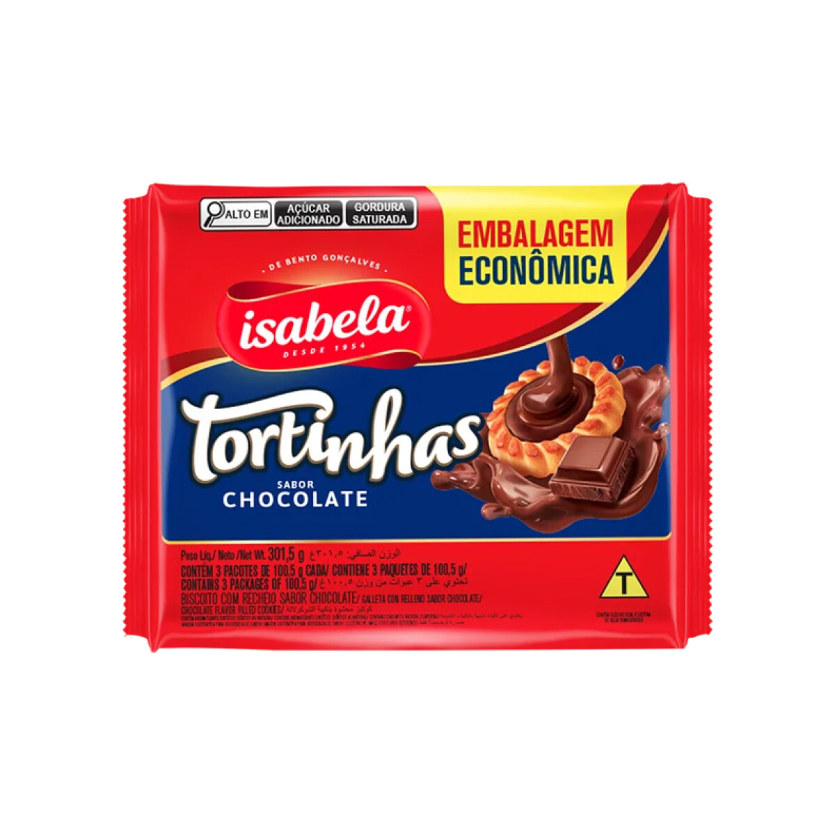 Galleta Isabela Tortita Tripack - Chocolate 