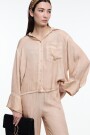 CAMISA BOLSILLO ML Beige