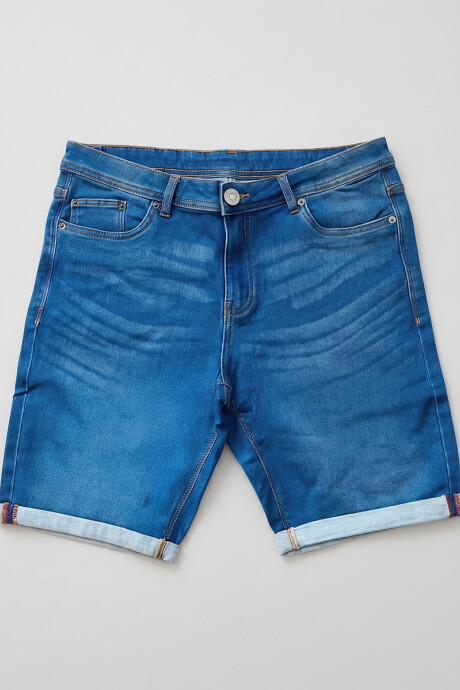 BERMUDA JEAN PARVES Azul Oscuro