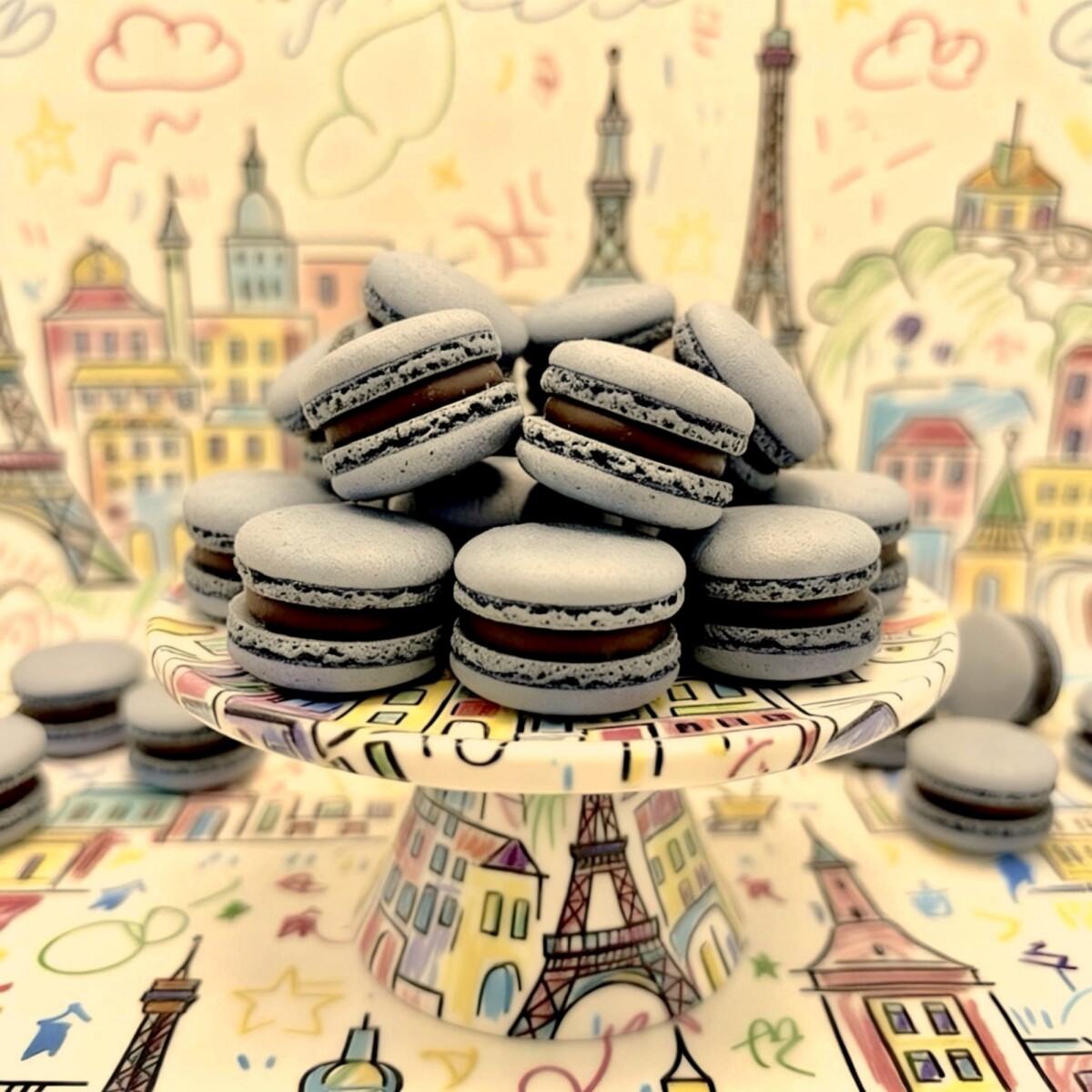 4 Macarons de Arándanos 