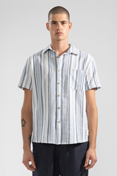 FEDE SHORT SLEEVE SHIRT STRIPE Blue