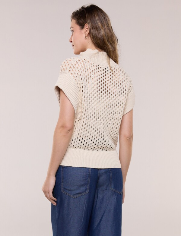 Buzo Algodon Calado BEIGE