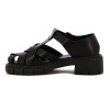 Euro Teens Sandalia Casual Tiras Cruzadas C/talón Suela Tractor Negro