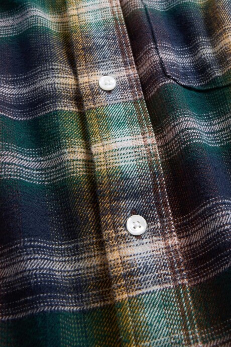 Camisa Flannel Hombre Sp Black Shadow Plaid