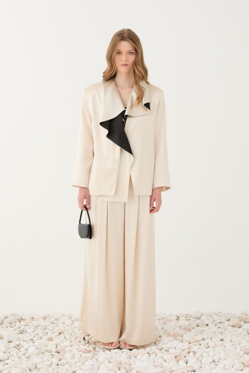 BLAZER SATINADO Marfil