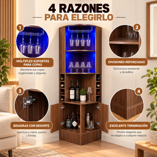 Bar Esquinero Movi Esh0088 BAR ESQUINERO MOVI MARRON ESH0088