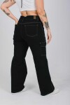 Jean Marine cargo Negro con blanco
