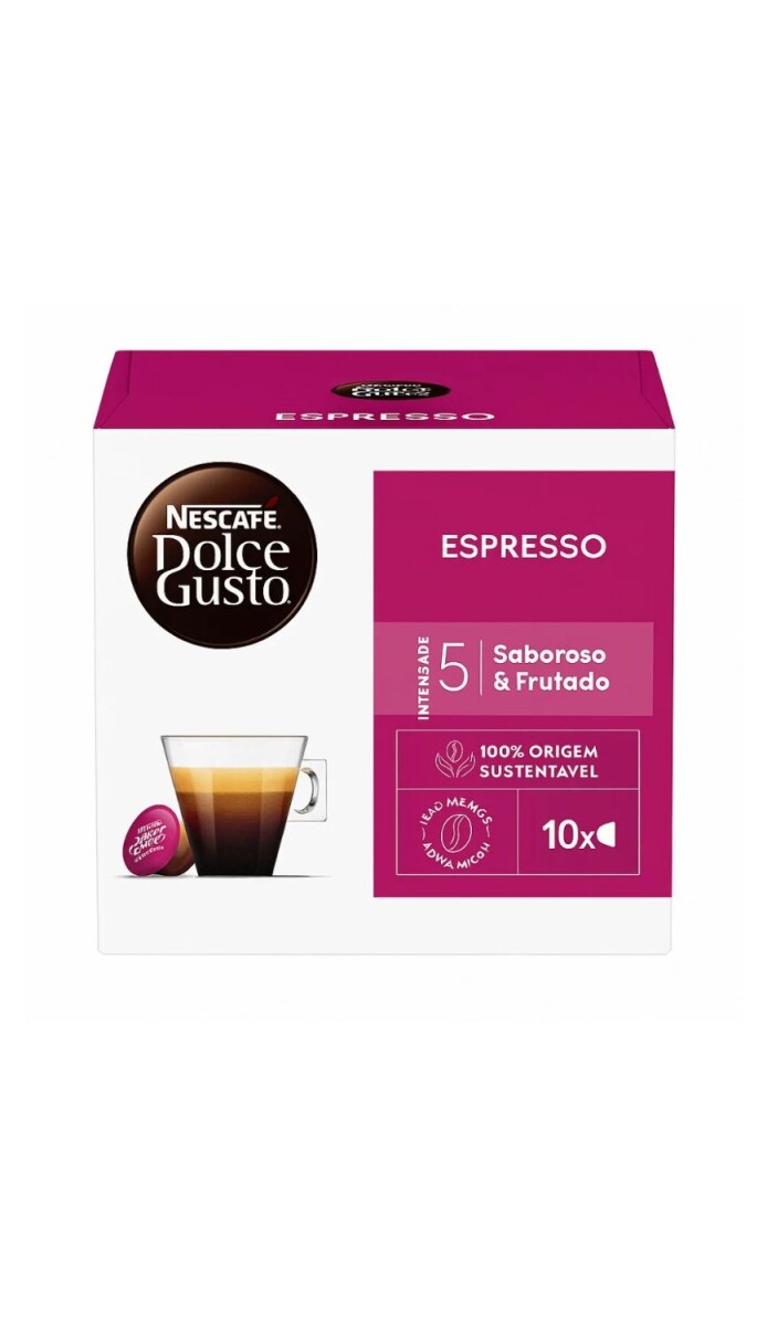 CAPSULAS DOLCE GUSTO (06) ESPRESSO PACK X 10 
