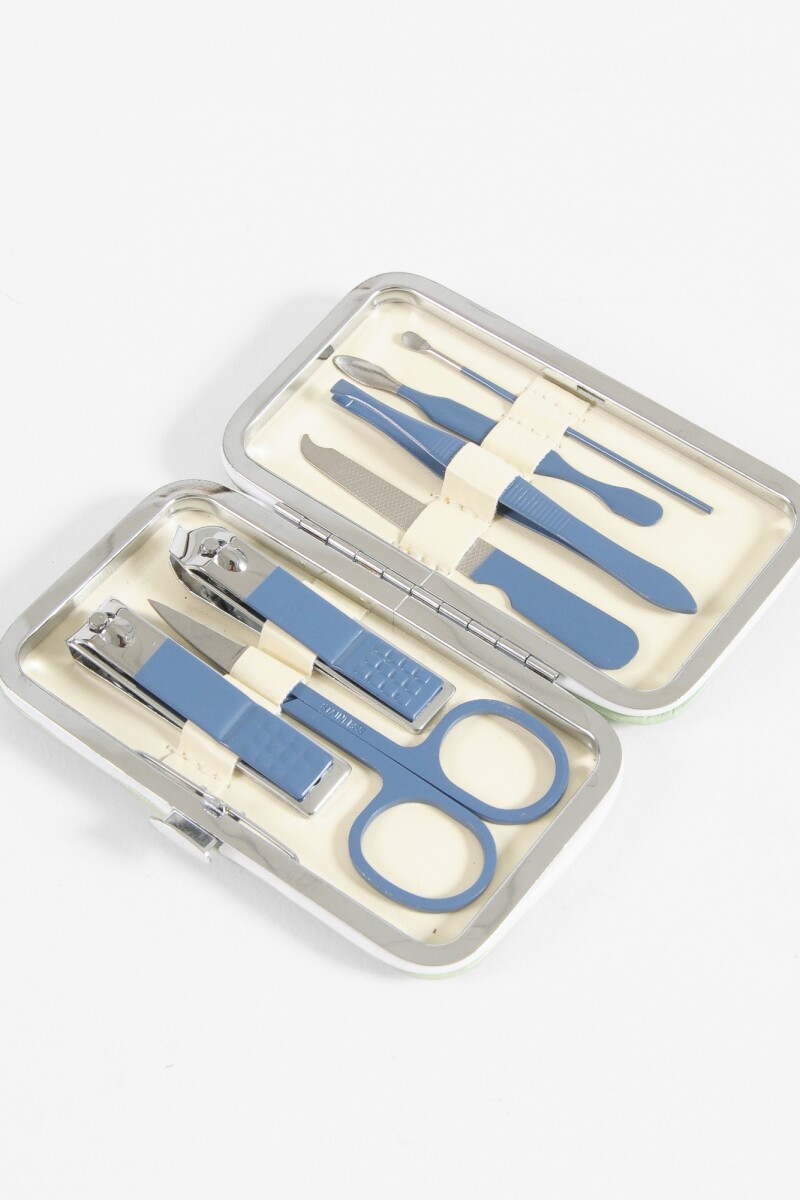 Set manicura 7 piezas azul