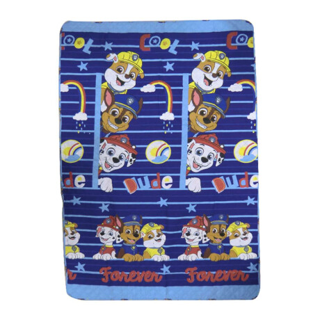 Colcha Infantil Paw Patrol 1 Plaza 100% Microfibra Paw Patrol Chase Azul