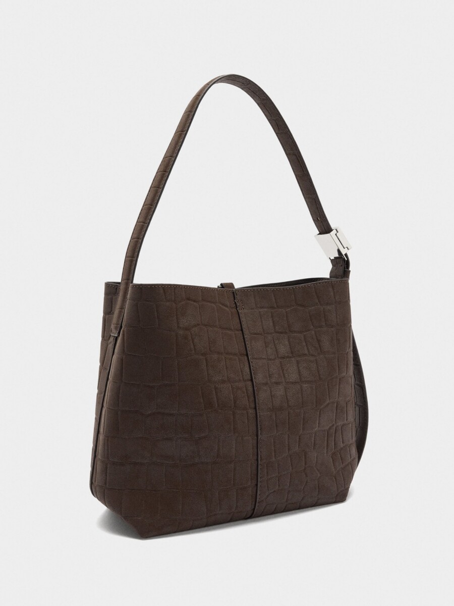 Bolso De Hombro Con Grabado Animal marron