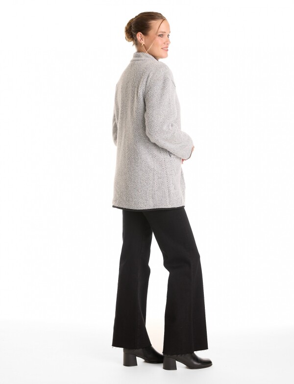 Cardigan Chevron Soft NEGRO/BLANCO