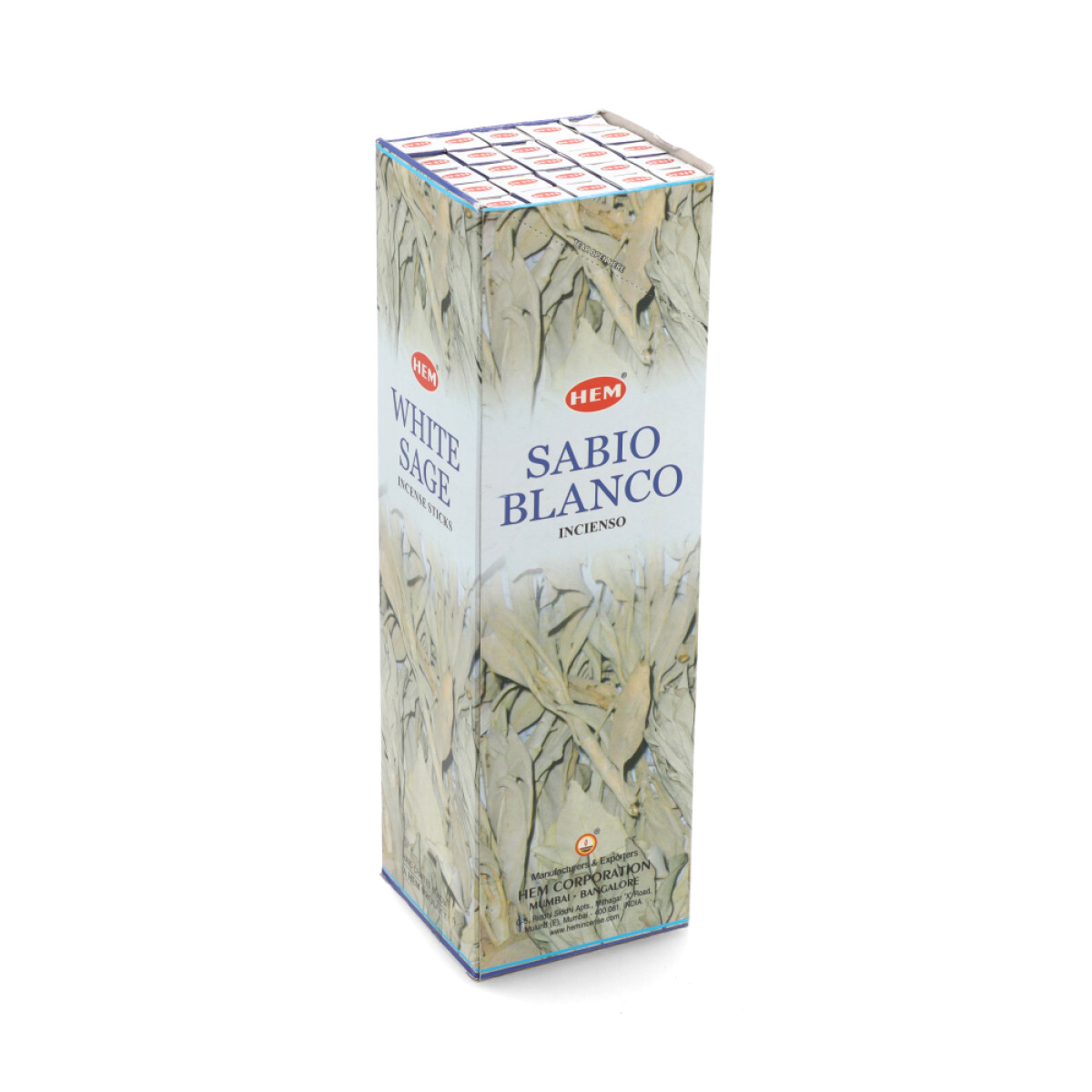 INCIENSO HEM CAJA DE CARBÓN X25 - Salvia Blanca 