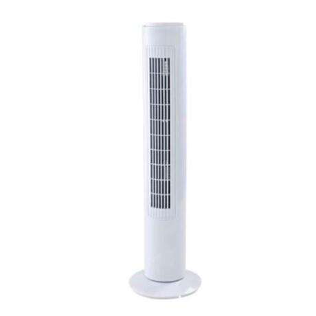 Ventilador Torre Vertical 3 Velocidades c/Oscilación y Timer Blanco