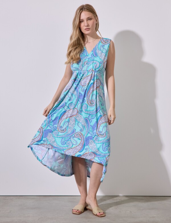 Vestido Maxi Printed VERDE/MULTI