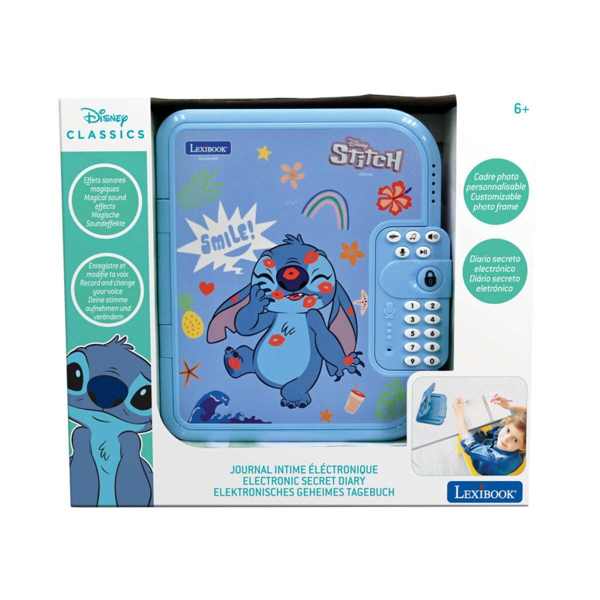 Diario Intimo Electrónico con Clave Lexibook - Stitch 