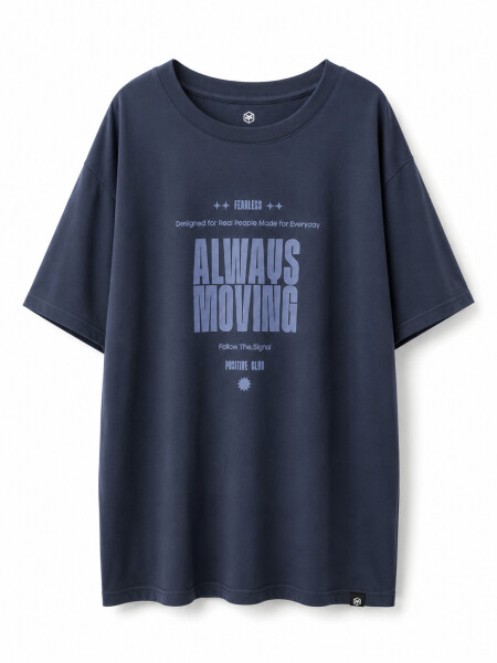 REMERA NAUPLIA PRINTED III AZUL OSCURO