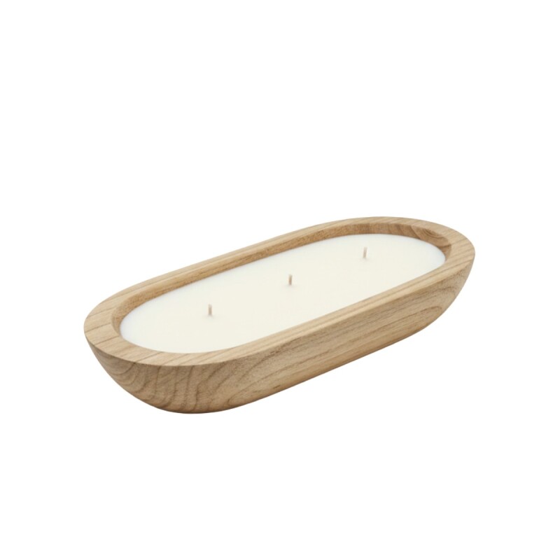 VELA AROMATICA C/BASE MADERA 32X19X5CM Unica